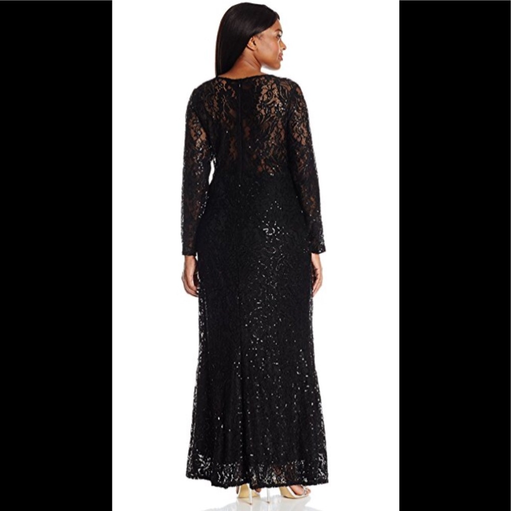 Marina long black lace all lined,NWT - Picture 2 of 8